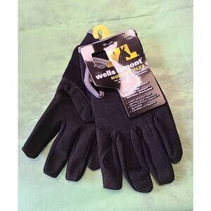 NEW small Wells Lamont work gloves black 7700S all-purpose synthetic leather